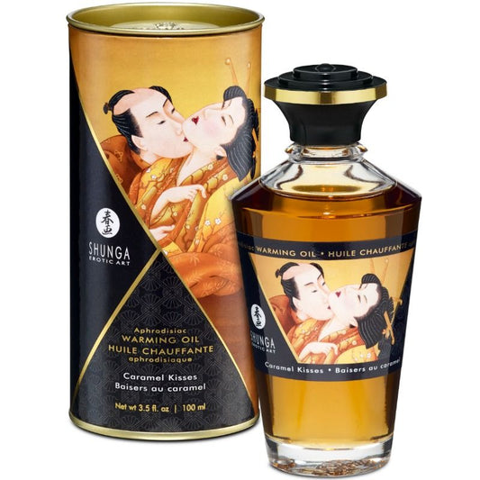 SHUNGA - MASSAGEÖL MIT WÄRMEEFFEKT, KARAMELLGESCHMACK 100 ML - Sexotim