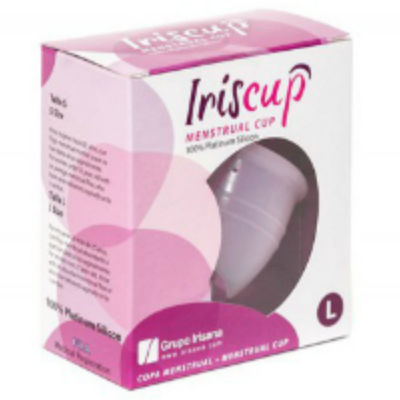 IRISCUP - GROSSER ROSA MONATSTASSE L + KOSTENLOSER STERILISATORBEUTEL