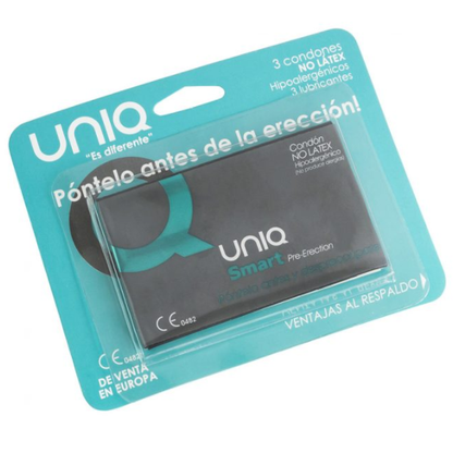 UNIQ - SMART LATEX FREE PRE-ERECTION CONDOMS 3 UNITS - Sexotim