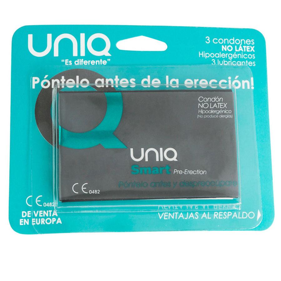 UNIQ - SMART LATEX FREE PRE-ERECTION CONDOMS 3 UNITS - Sexotim