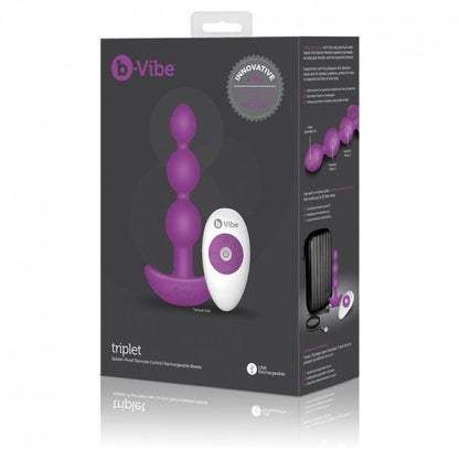 B-VIBE - TRIPLET ANAL FERNBEDIENUNGSPERLEN ROSA