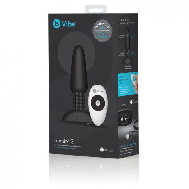 B-VIBE - RIMMING FERNBEDIENUNG ANAL PLUG 2 SCHWARZ - Sexotim