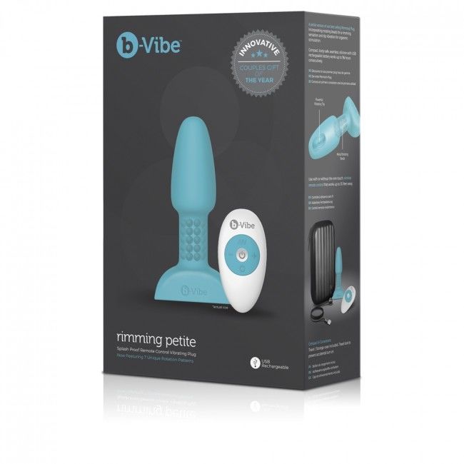 B-VIBE - RIMMING ANALPLUG MIT FERNBEDIENUNG, PETITE TEAL - Sexotim