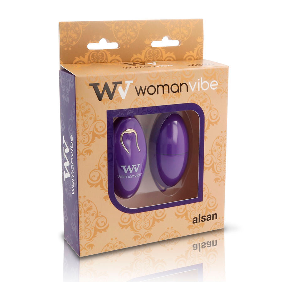 WOMANVIBE - ALSAN EGG REMOTE CONTROL SCHWARZES SILIKON LILA - Sexotim