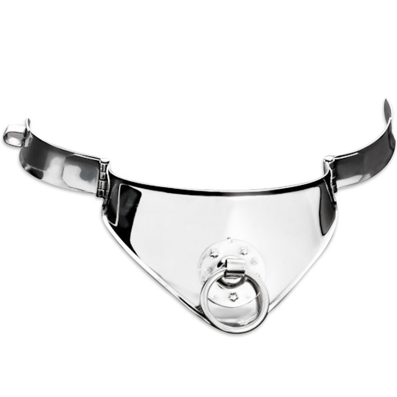 METAL HARD - FESTHALTUNGSHALSBAND MIT RING UND VORHNGESCHLOSS 12,5 CM - Sexotim