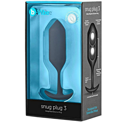 B-VIBE Snug Plug 3 - Analplug aus seidenweichem Silikon, 13x3,2 cm, hypoallergen, tauchfähig, inklusive Reisebox - Sexotim