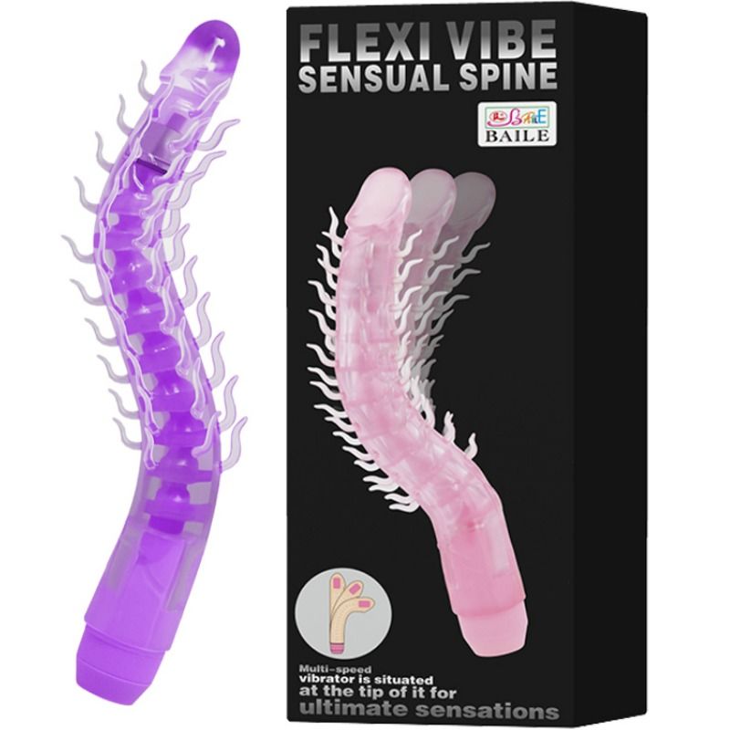 BAILE - FLEXI VIBE SENSUAL SPINE BIEGBARER VIBRIERDILDO FLIEDER 23.5 CM - Sexotim