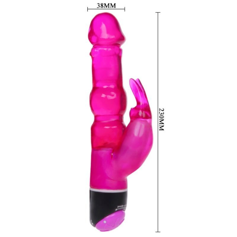 BAILE - WAVES OF PLEASURE FANTASY VIBRATOR MIT FLIEDER KANINCHEN 23 CM - Sexotim