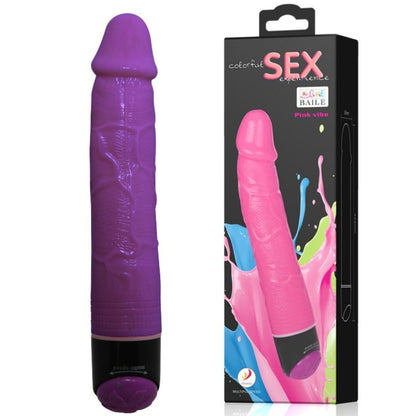 BAILE - BUNTER SEX LILA REALISTISCHER VIBRATOR 23 CM - Sexotim