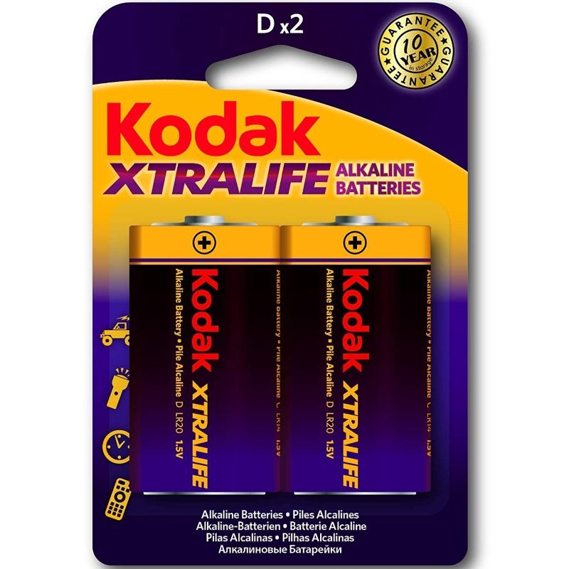 KODAK - XTRALIFE ALKALINE BATTERIES LR20 D LR20 1.5V - Sexotim