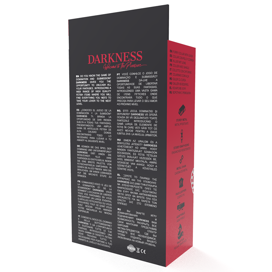 DARKNESS - BEQUEME HALSKETTE MIT LEDERKETTE - Sexotim