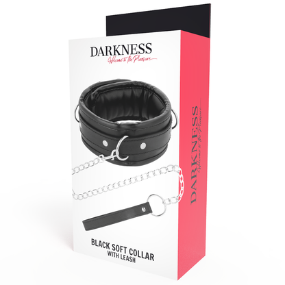 DARKNESS - WEICHE LEDER-HALSKETTE MIT KETTE - Sexotim