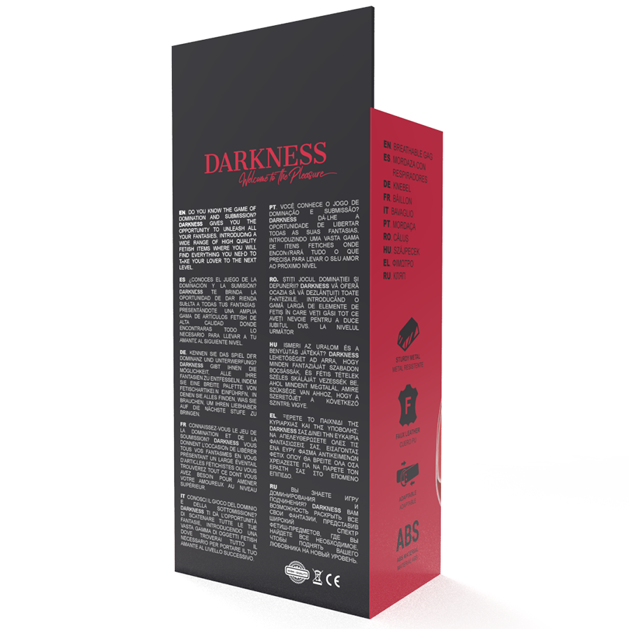 DARKNESS - ROTER, ATMUNGSAKTIVER KNEBEL - Sexotim