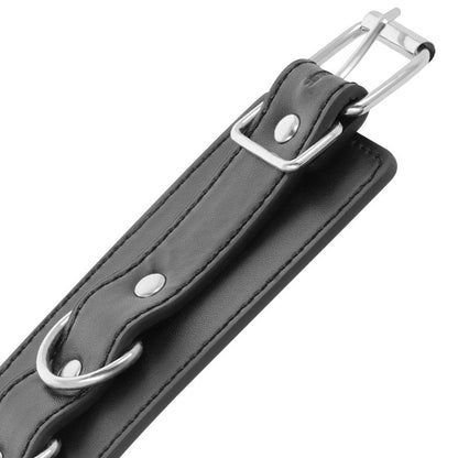 DARKNESS - SCHWARZE VERSTELLBARE LEDER-KNÖCHEL-HANDSCHELLEN - Sexotim