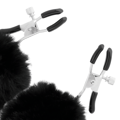 DARKNESS - NIPPELKLAMMERN MIT POM POMS 1 - Sexotim