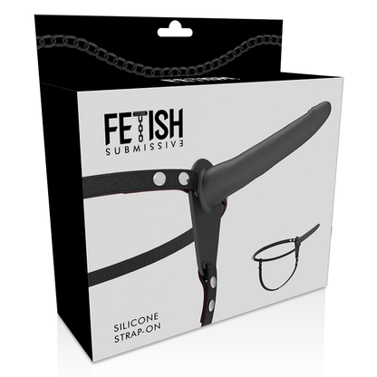 FETISH SUBMISSIVE HARNESS - SCHWARZES SILIKON 15 CM - Sexotim