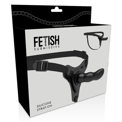 FETISH SUBMISSIVE HARNESS - SCHWARZES SILIKON G-SPOT 16 CM - Sexotim