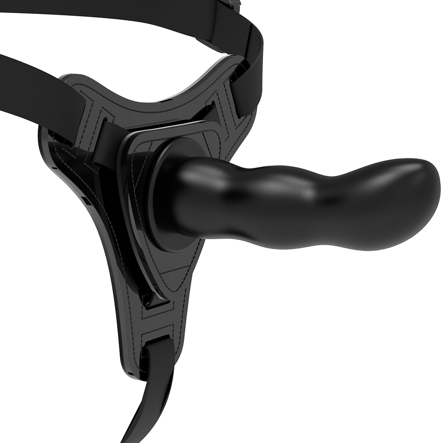 FETISH SUBMISSIVE HARNESS - SCHWARZES SILIKON G-SPOT 16 CM - Sexotim