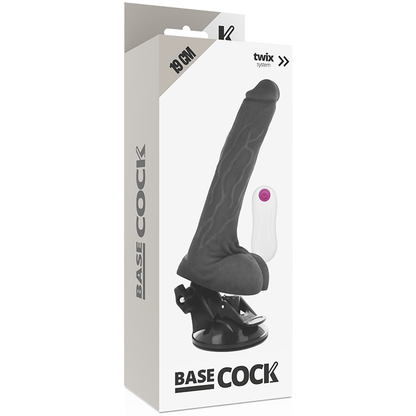 BASECOCK - REALISTISCHER VIBRATOR MIT FERNBEDIENUNG NATÜRLICH 19 CM -O- 4 CM - Sexotim