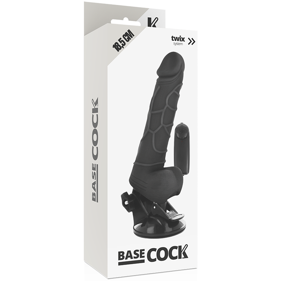 BASECOCK - REALISTISCHER NATÜRLICHER MIT FERNBEDIENUNG VIBRATOR 18.5 CM -O- 4CM - Sexotim