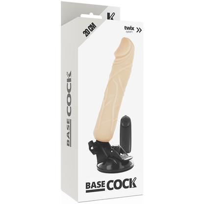 BASECOCK - REALISTISCHER VIBRATOR MIT FERNBEDIENUNG NATÜRLICHER 20 CM -O- 4 CM - Sexotim