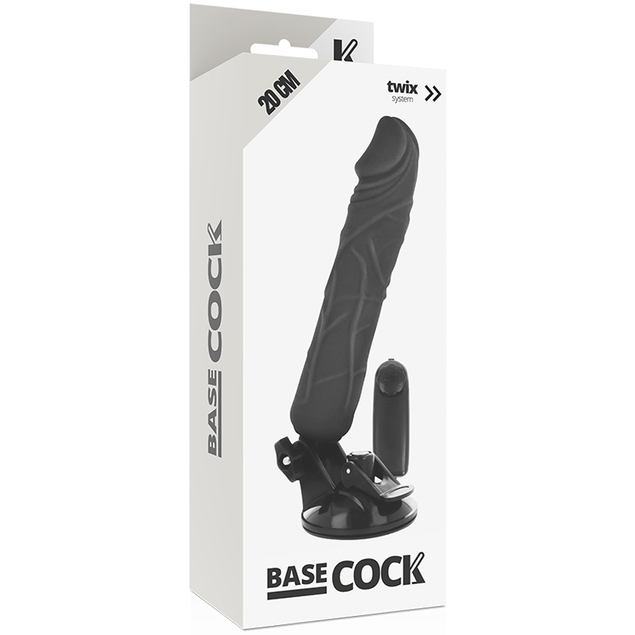 BASECOCK - REALISTISCHER VIBRATOR MIT FERNBEDIENUNG NATÜRLICHER 20 CM -O- 4 CM - Sexotim