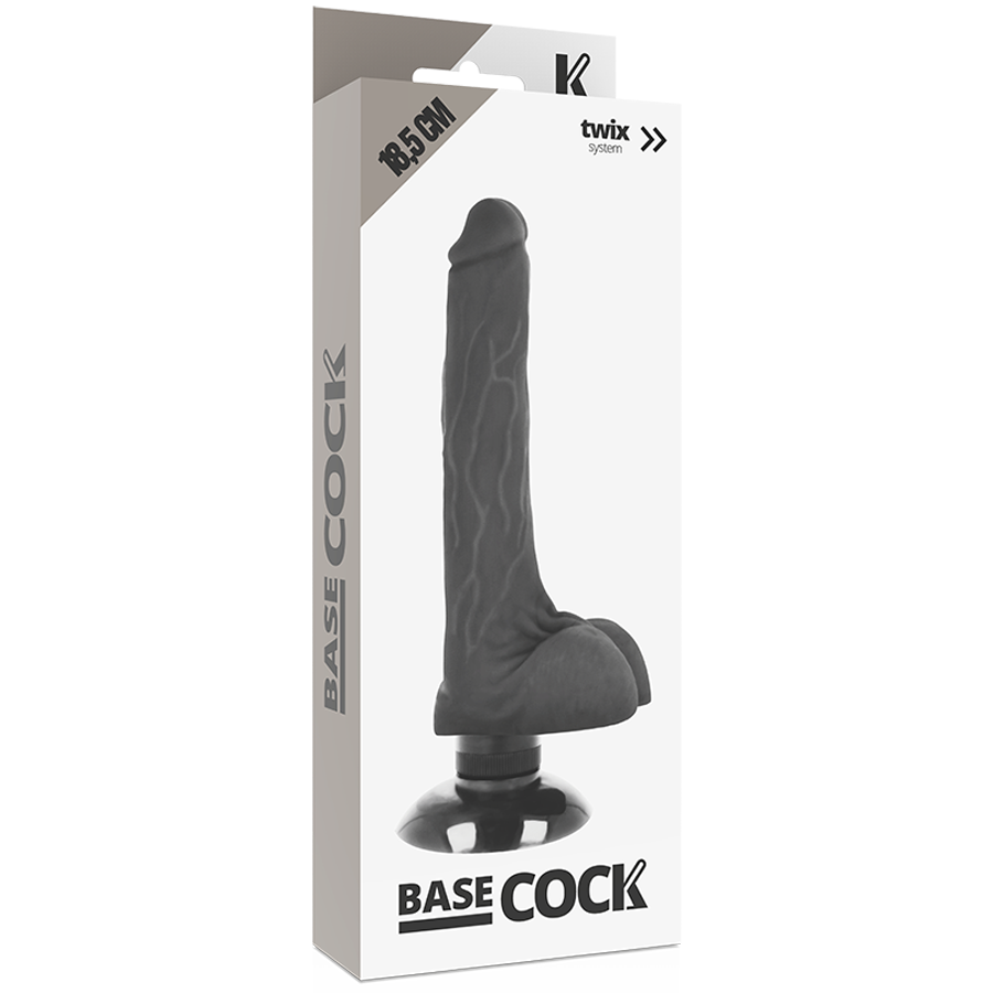 BASECOCK - REALISTISCHER VIBRATOR 2-1 NATÜRLICH 18.5 CM -O- 4 CM - Sexotim