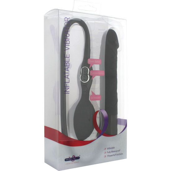 SEVEN CREATIONS - SCHWARZER AUFBLASBARER VIBRATOR VON - Sexotim