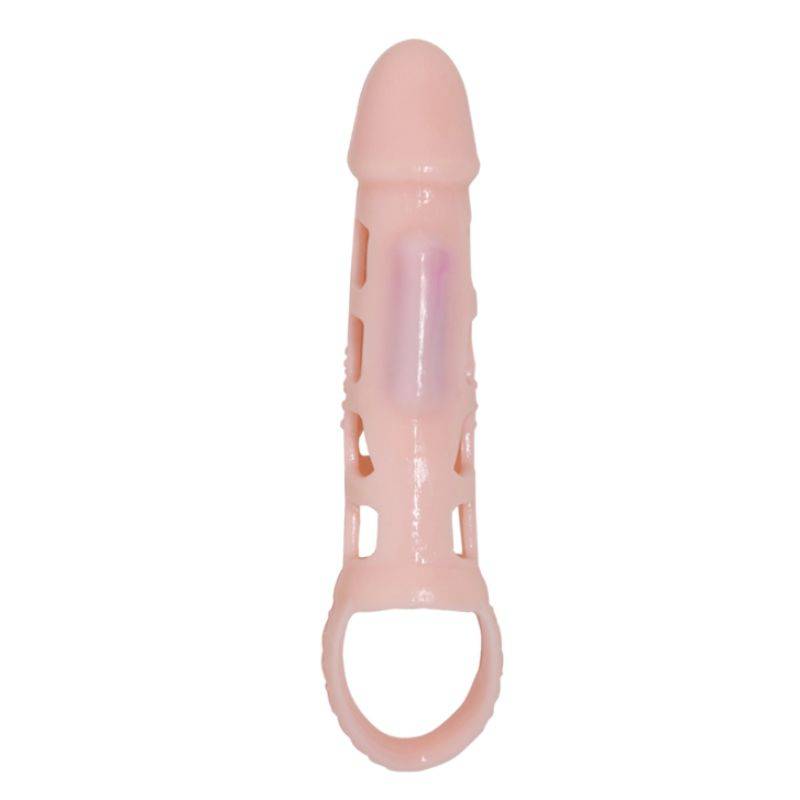 BAILE - PENIS EXTENDER COVER MIT VIBRATION UND NATÜRLICHEM GURT 13.5 CM - Sexotim