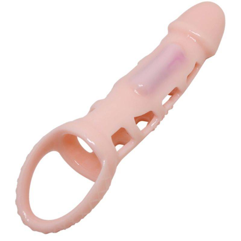 BAILE - PENIS EXTENDER COVER MIT VIBRATION UND NATÜRLICHEM GURT 13.5 CM - Sexotim