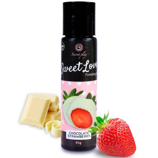 SECRETPLAY - GEL SWEET LOVE ERDBEERE UND WEISSE SCHOKOLADE 60 ML - Sexotim