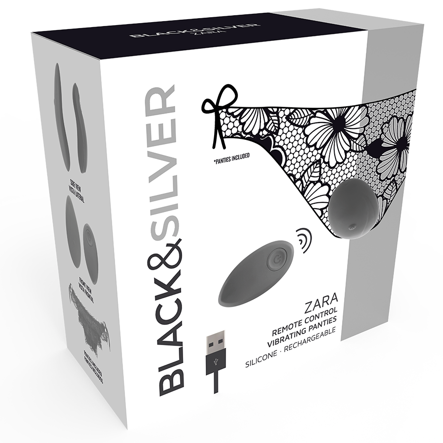 BLACK&SILVER - ZARA-STIMULATOR MIT FERNBEDIENUNG UND KOSTENLOSEM HÖSCHEN - Sexotim