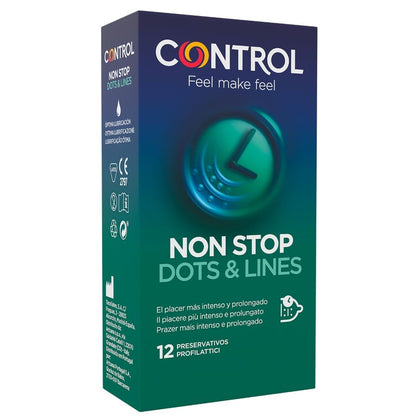 CONTROL - NONSTOP DOTS AND LINES CONDOMS 12 UNITS - Sexotim