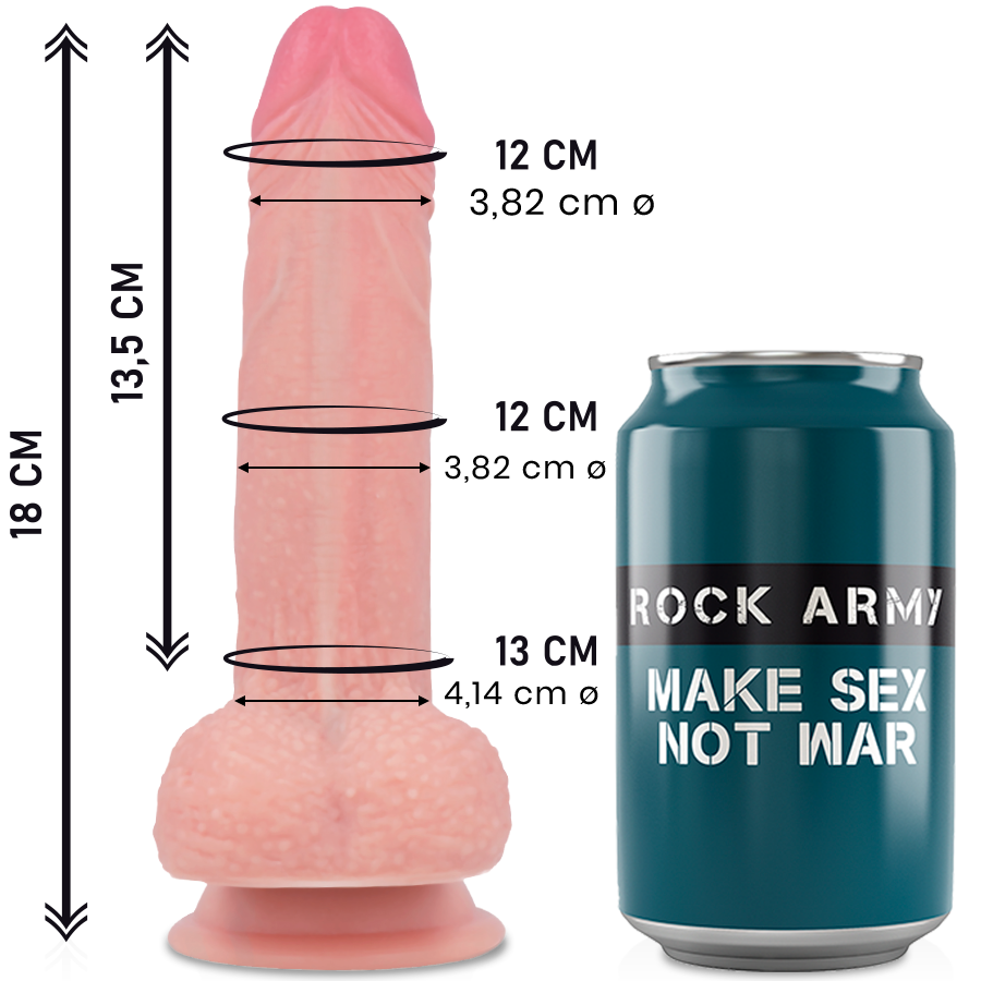 ROCKARMY - LIQUID SILICONE PREMIUM MUSTANG REALISTIC 18 CM -O- 4.14 CM - Sexotim