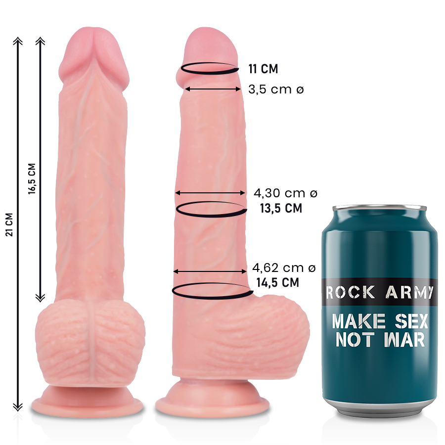 ROCKARMY - FLÜSSIGER SILIKONDILDO PREMIUM SPITFIRE 21 CM -O- 4.62 CM - Sexotim