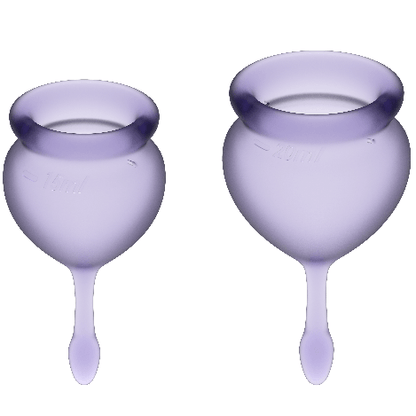 SATISFYER - FEEL GOOD MENSTRUAL CUP SET 15 + 20 ML BLAU / LILA - Sexotim