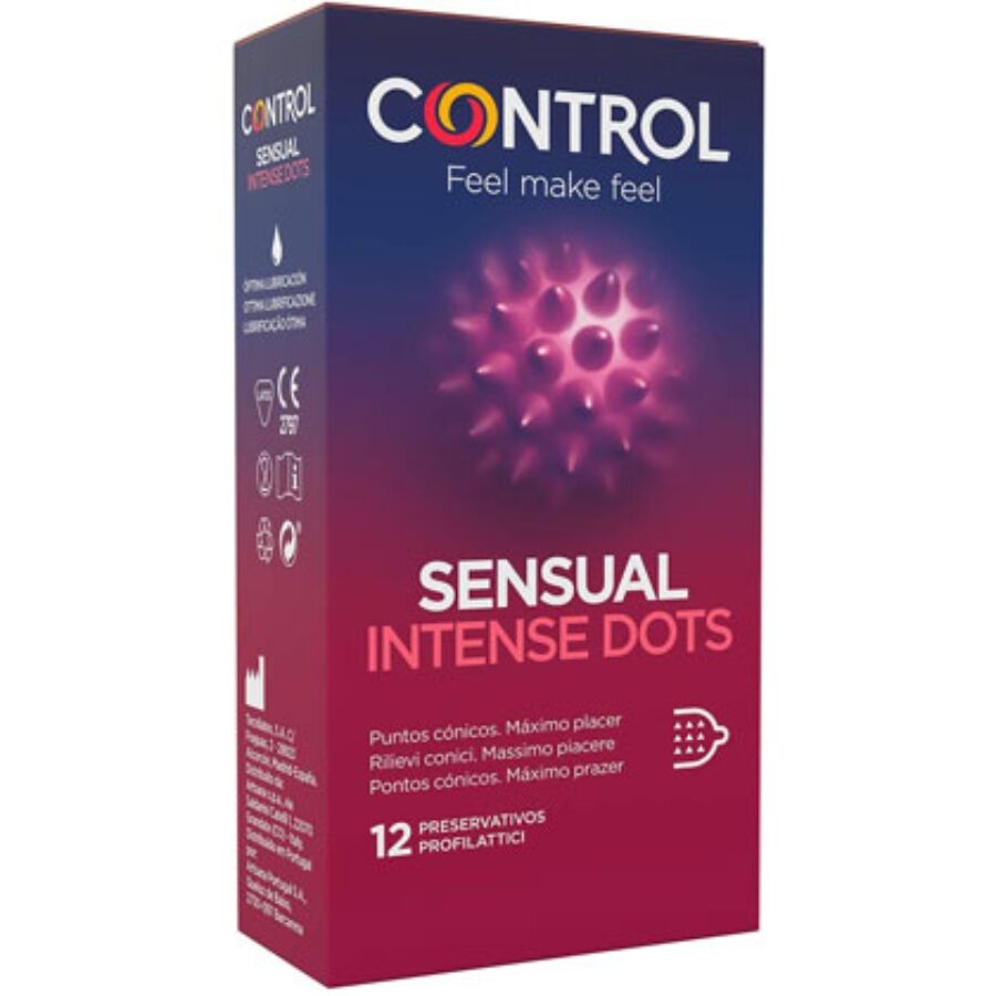 CONTROL - SPIKE KONDOME MIT KONISCHEN SPITZEN 12 EINHEITEN - Sexotim