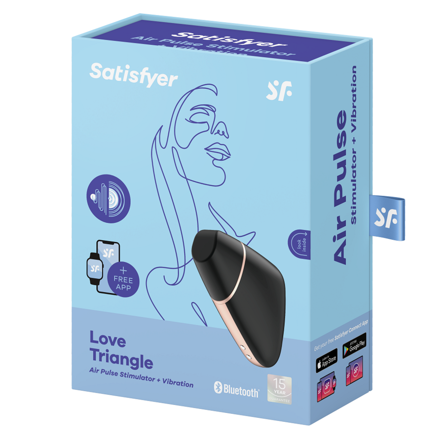 SATISFYER - LOVE TRIANGLE STIMULATOR & VIBRATOR SCHWARZ - Sexotim