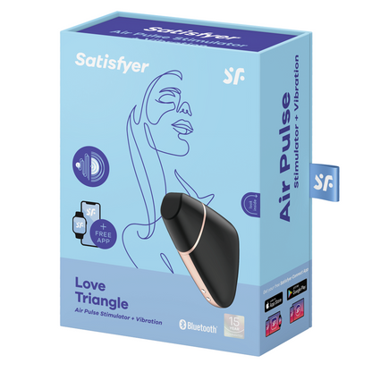 SATISFYER - LOVE TRIANGLE STIMULATOR & VIBRATOR SCHWARZ - Sexotim