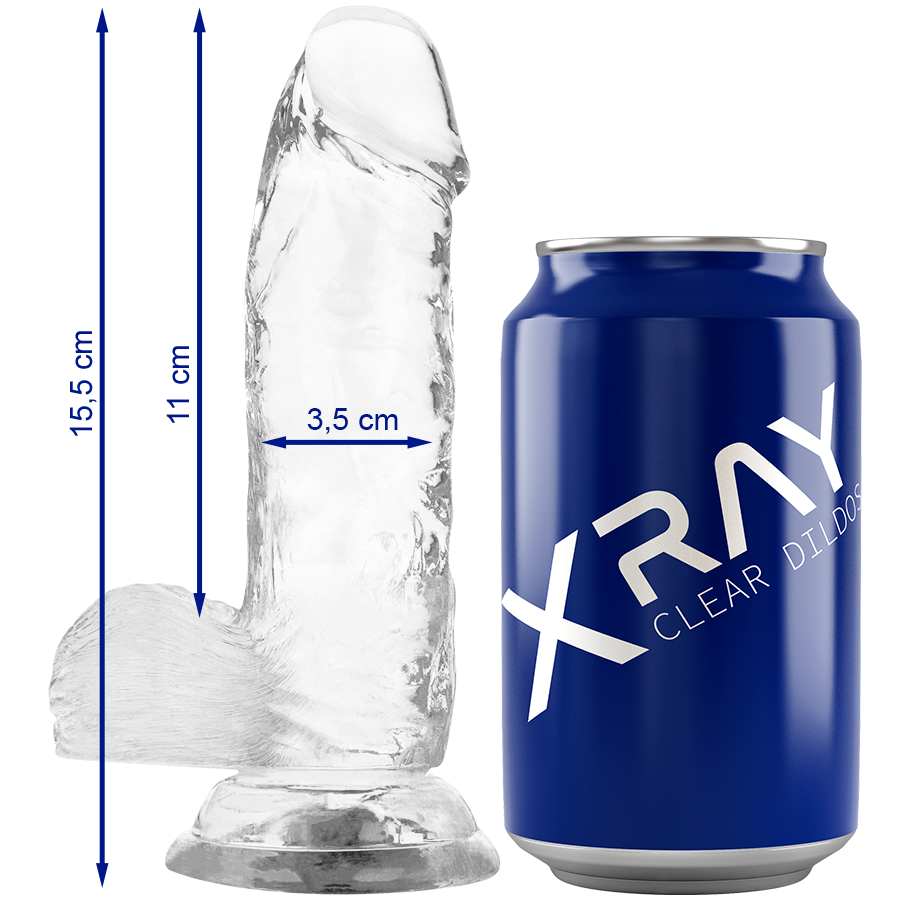 X RAY - KLARER HAHN MIT BLLEN 15.5 CM -O- 3.5 CM - Sexotim