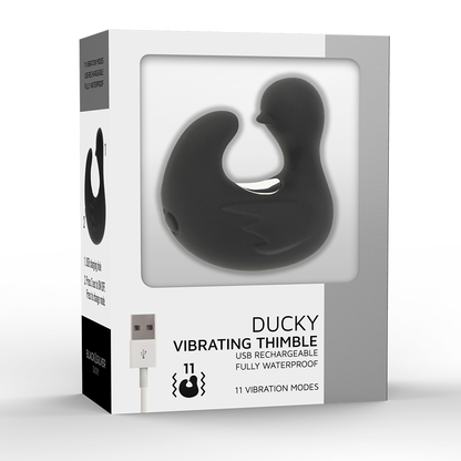 BLACK&SILVER - DUCKYMANIA WIEDERAUFLADBARER SILIKON-STIMULIERENDER ENTENHÜHLING