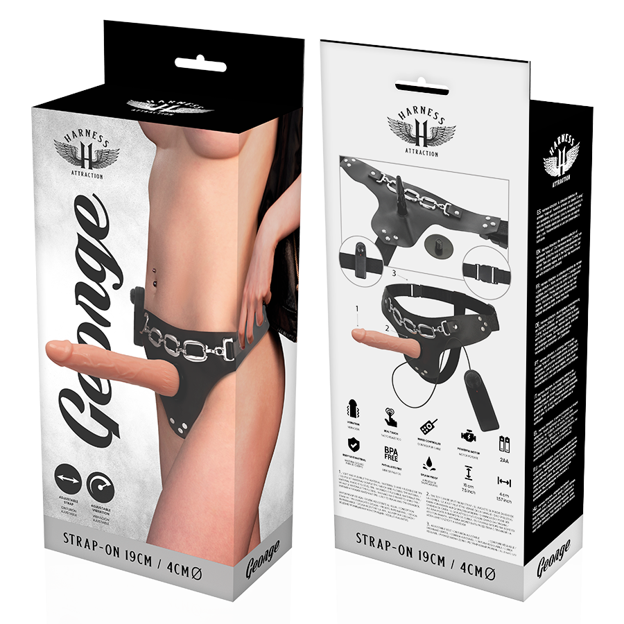 HARNESS ATTRACTION - RNES GEORGE REALISTISCHER VIBRATOR 19 CM -O- 4 CM - Sexotim