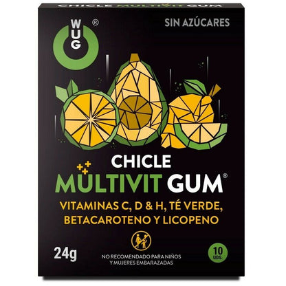 WUG GUM - MULTIVIT VITAMIN C, H, D, BETA-CAROTENE, LYCOPENE AND GREEN TEA 10 UNITS - Sexotim