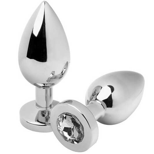 METAL HARD - ANALPLUG DIAMANT TRANSPARENT KLEIN 5,71 CM - Sexotim