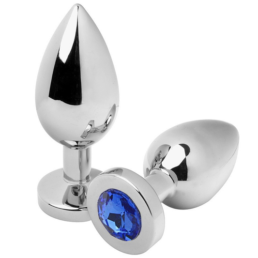 METAL HARD - ANALSTECKER DIAMANT BLAU KLEIN 5,71 CM - Sexotim