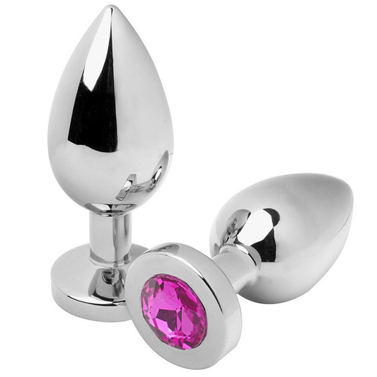 METAL HARD - ANAL PLUG DIAMANT ROSA KLEIN 5,71 CM - Sexotim