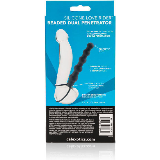 CALEXOTICS - BEADED DUAL PENETRATOR SCHWARZ - Sexotim