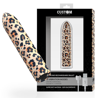 CUSTOM BULLETS - RECHARGEABLE BULLET LEOPARD 10 INTENSITIES - Sexotim