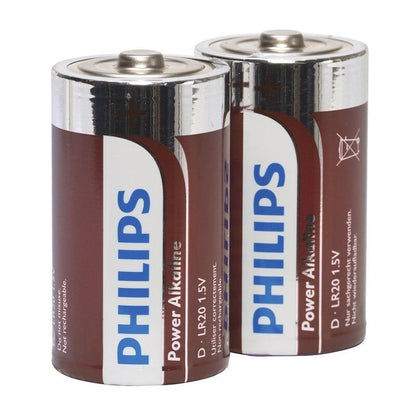 PHILIPS - POWER ALKALINE PILA D LR20 BLISTER * 2 - Sexotim