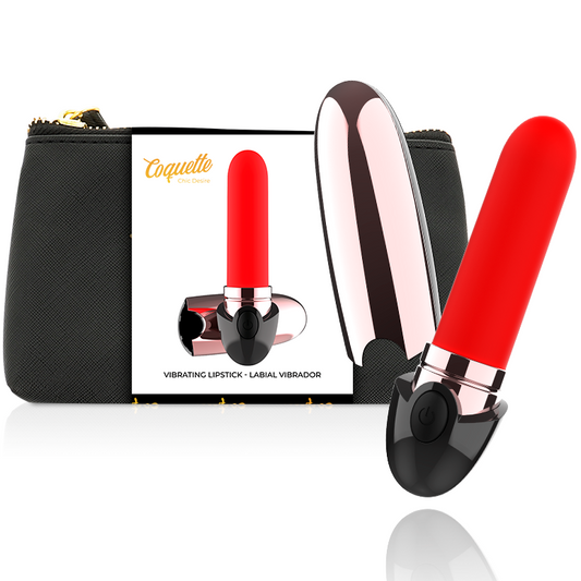 COQUETTE CHIC DESIRE - VIBRATOR WIEDERAUFLADBARER LIPPENSTIFT SCHWARZ/GOLD - Sexotim